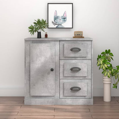 Credenza Grigio Cemento 70x35,5x67,5 cm in Legno Multistrato - homemem39