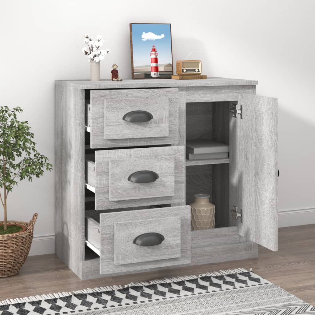 Credenza Grigio Sonoma 70x35,5x67,5 cm in Legno Multistrato - homemem39