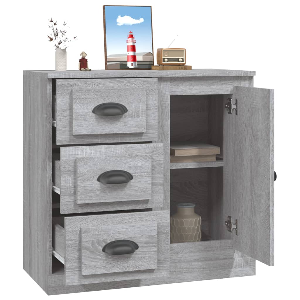 Credenza Grigio Sonoma 70x35,5x67,5 cm in Legno Multistrato - homemem39