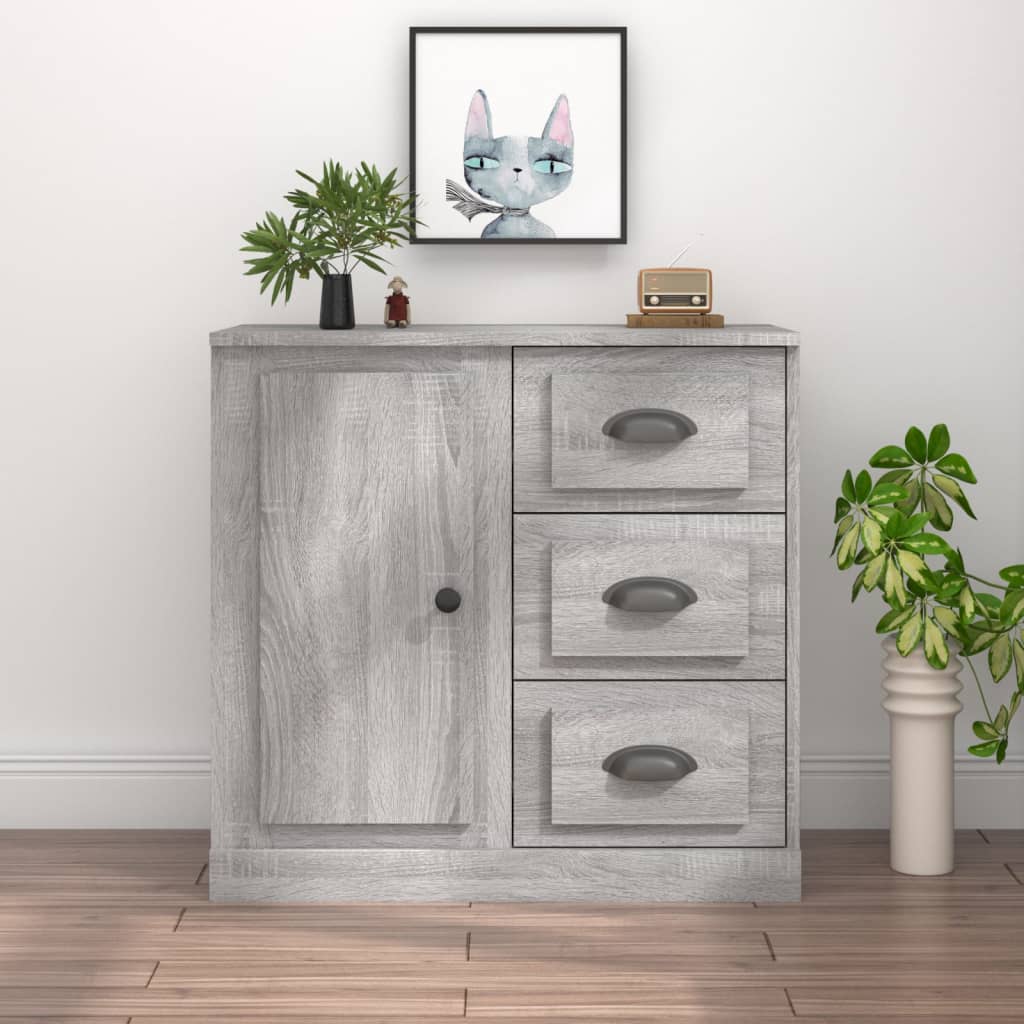 Credenza Grigio Sonoma 70x35,5x67,5 cm in Legno Multistrato - homemem39