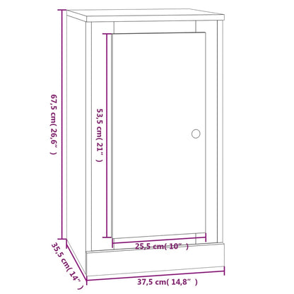 Credenza Nera 37,5x35,5x67,5 cm in Legno Multistrato - homemem39