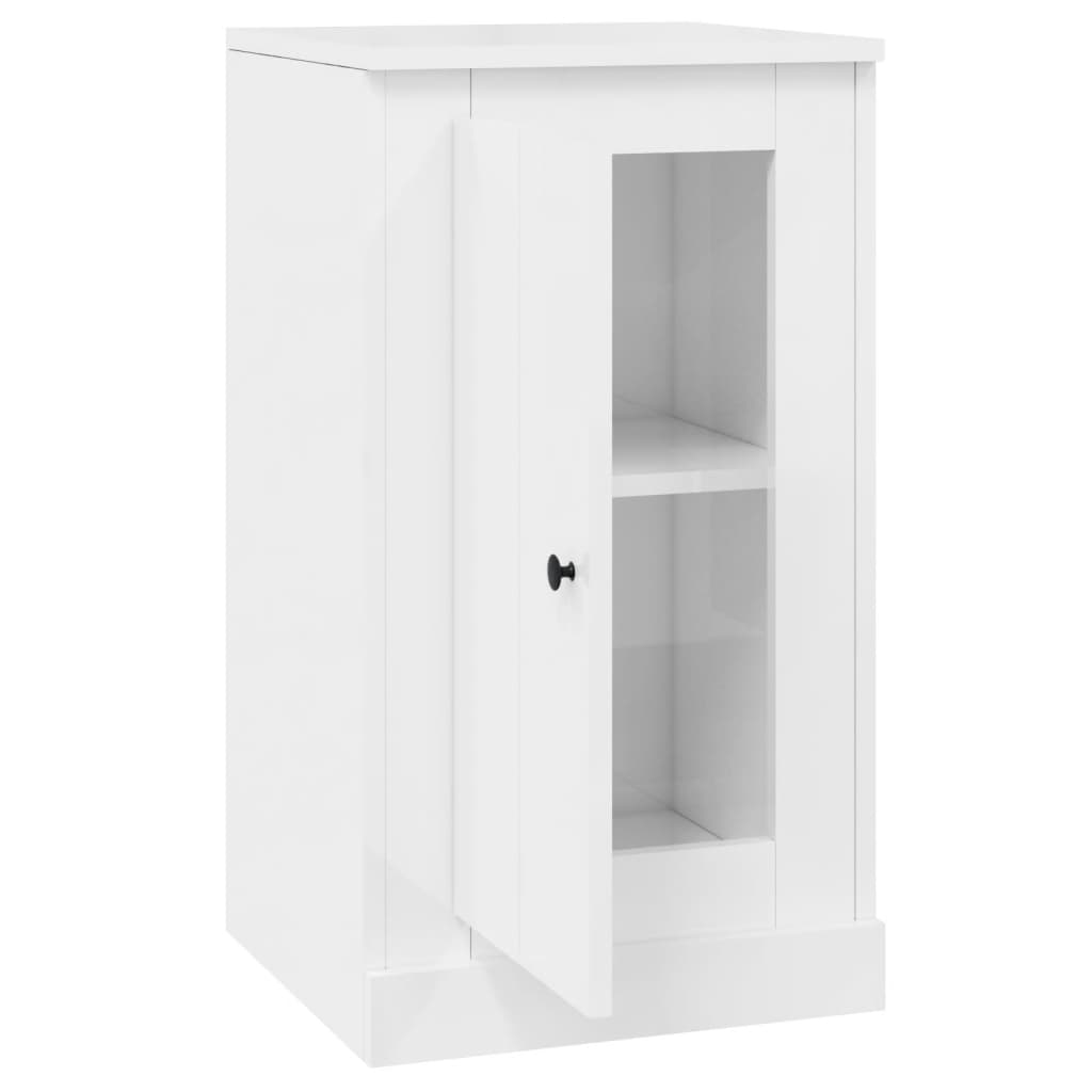 Credenza Bianco Lucido 37,5x35,5x67,5 cm in Legno Multistrato - homemem39