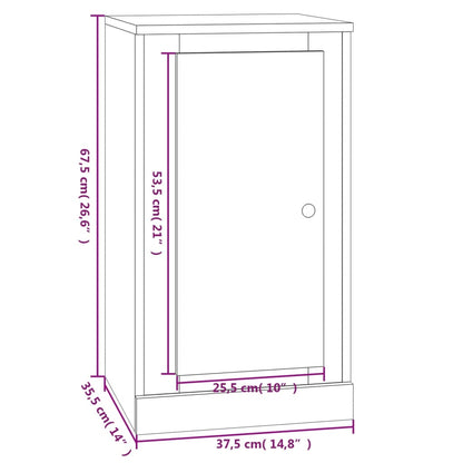 Credenza Bianco Lucido 37,5x35,5x67,5 cm in Legno Multistrato - homemem39