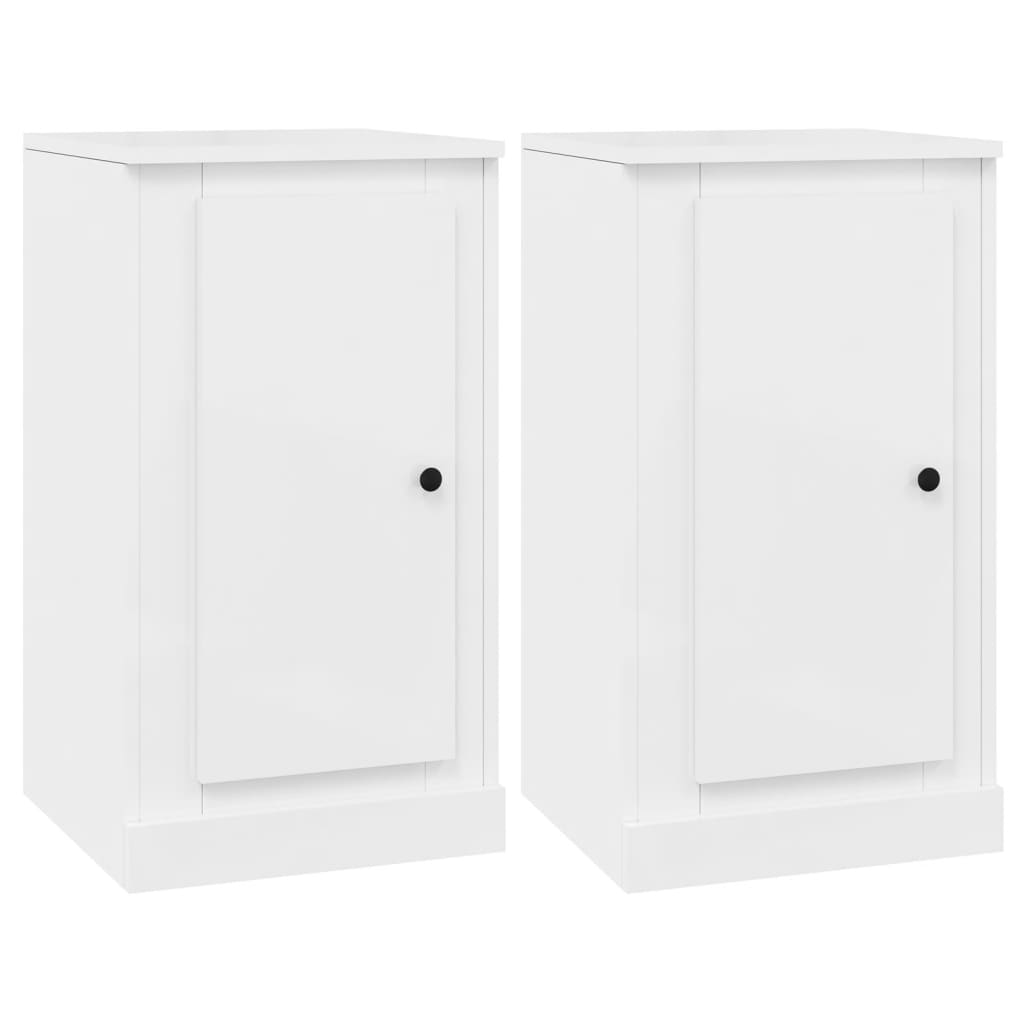 Credenze 2 pz Bianco Lucido 37,5x35,5x67,5 cm Legno Multistrato - homemem39