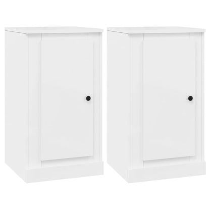 Credenze 2 pz Bianco Lucido 37,5x35,5x67,5 cm Legno Multistrato - homemem39