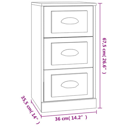 Credenza Bianco Lucido 36x35,5x67,5 cm in Legno Multistrato - homemem39