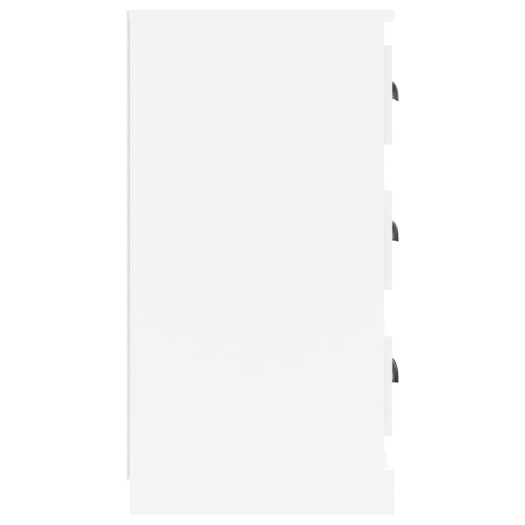 Credenza Bianco Lucido 70x35,5x67,5 cm in Legno Multistrato - homemem39