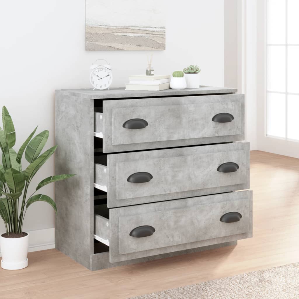 Credenza Grigio Cemento 70x35,5x67,5 cm in Legno Multistrato - homemem39