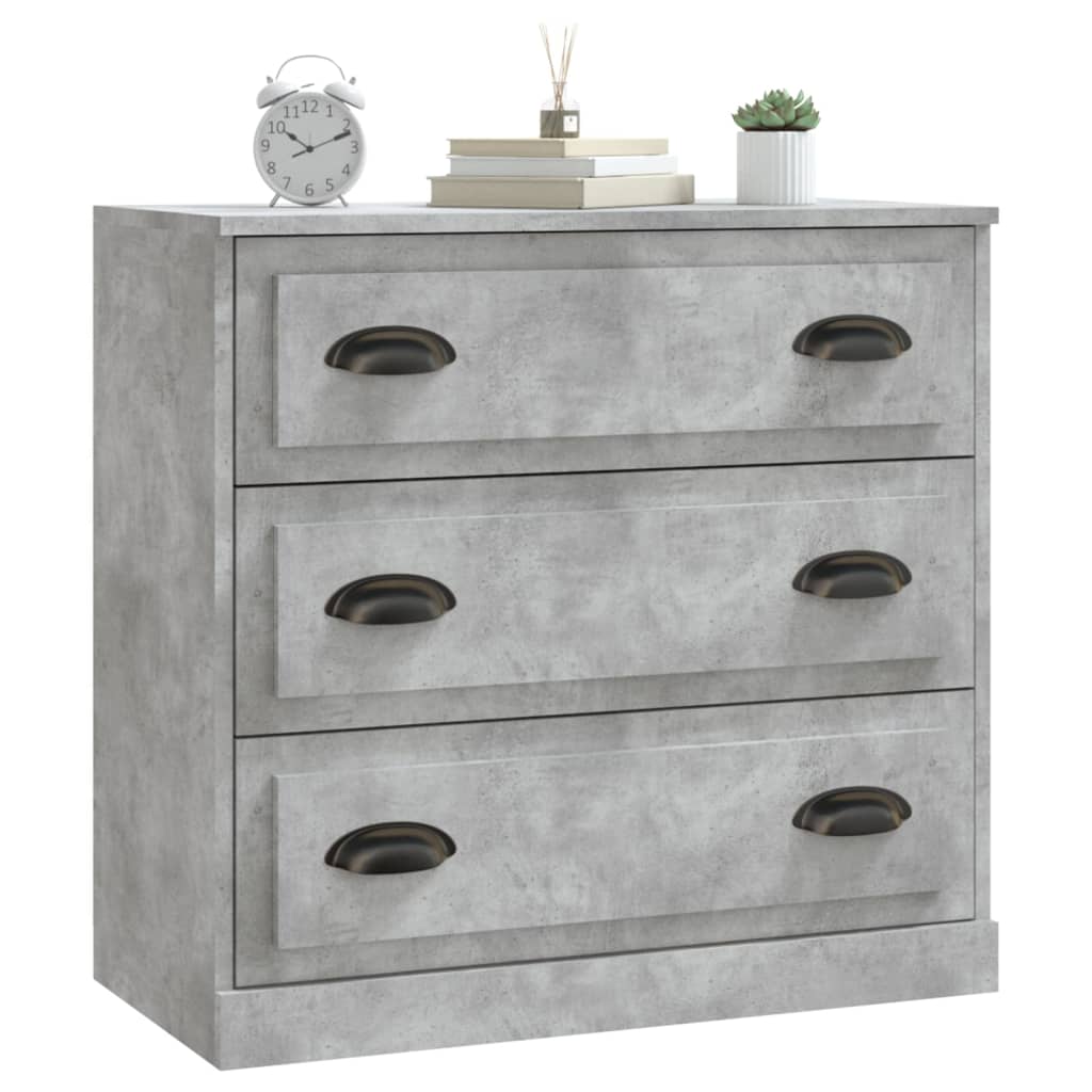 Credenza Grigio Cemento 70x35,5x67,5 cm in Legno Multistrato - homemem39