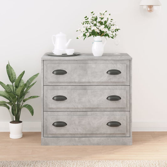 Credenza Grigio Cemento 70x35,5x67,5 cm in Legno Multistrato - homemem39