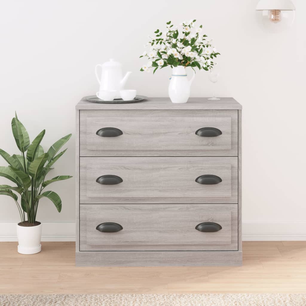 Credenza Grigio Sonoma 70x35,5x67,5 cm in Legno Multistrato - homemem39