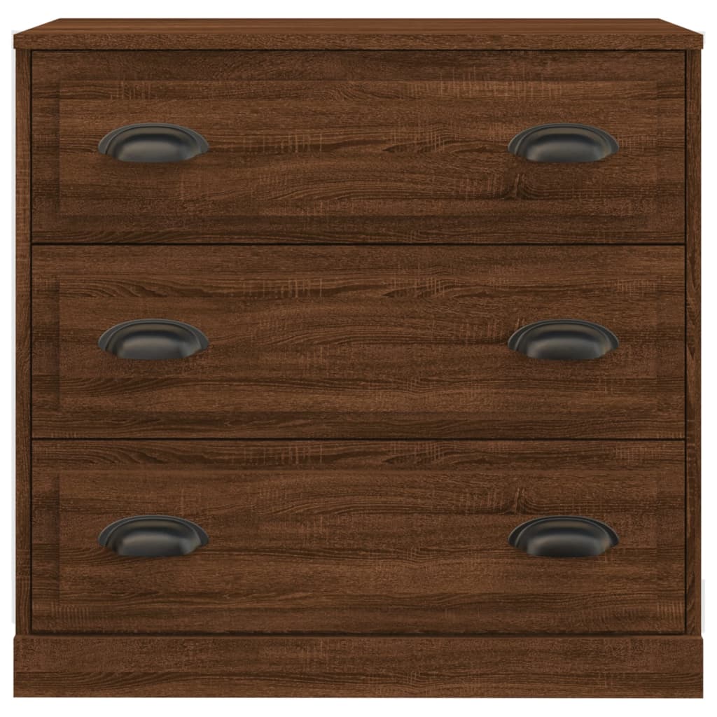 Credenza Rovere Marrone 70x35,5x67,5 cm in Legno Multistrato - homemem39