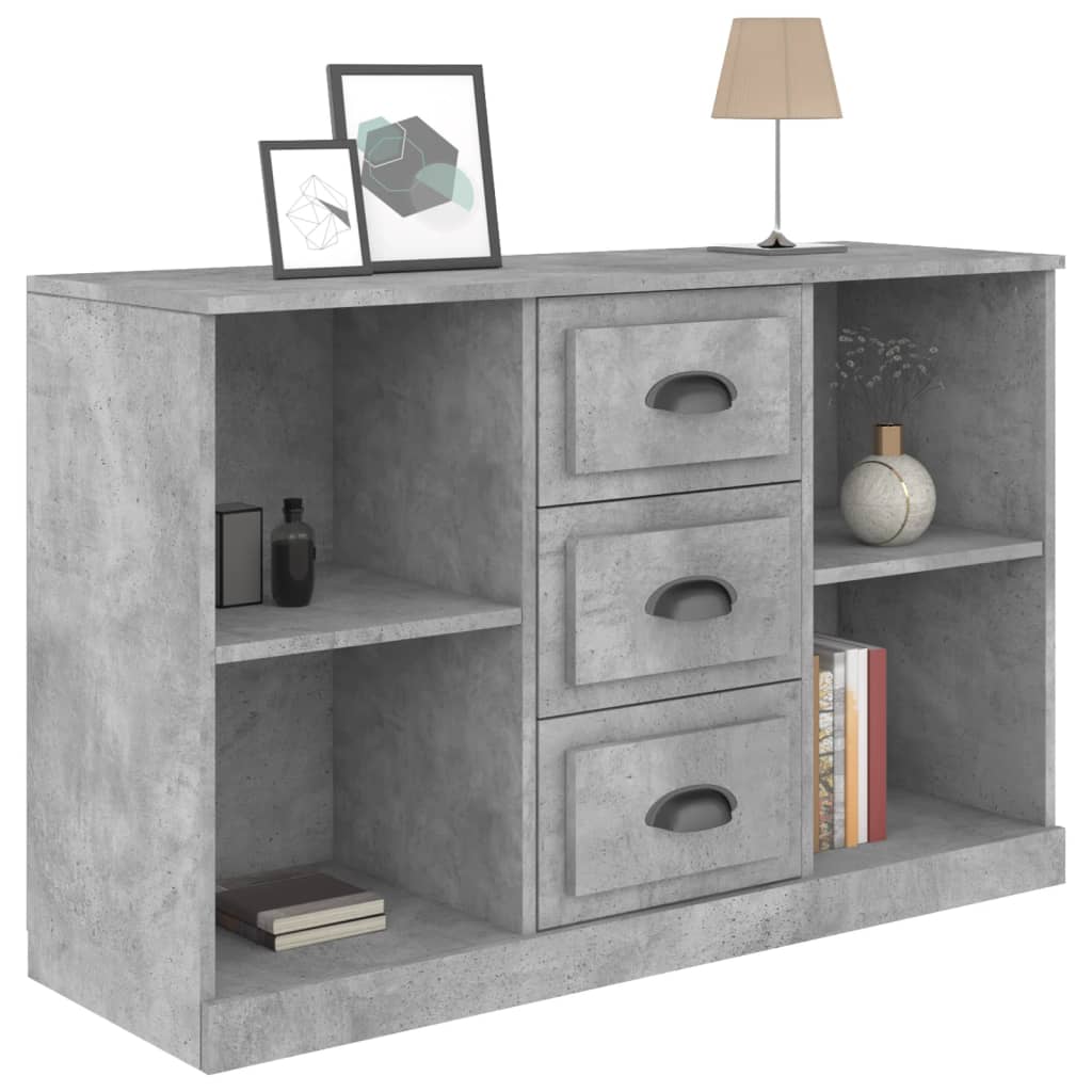 Credenza Grigio Cemento 104,5x35,5x67,5 cm in Legno Multistrato - homemem39