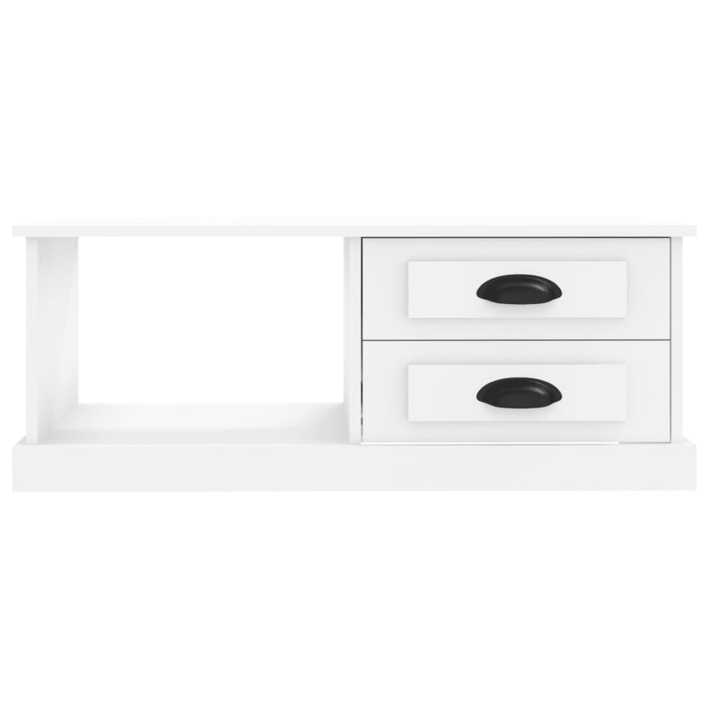 Tavolino da Salotto Bianco 90x50x35 cm in Legno Multistrato - homemem39