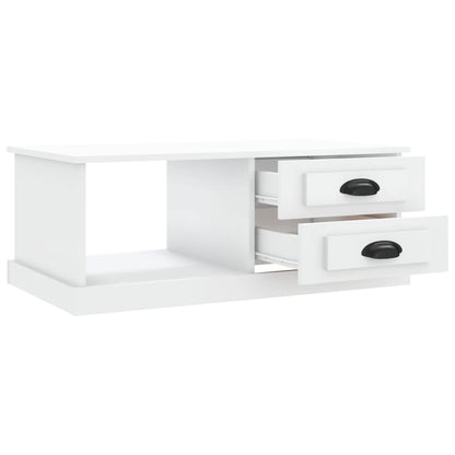 Tavolino da Salotto Bianco 90x50x35 cm in Legno Multistrato - homemem39