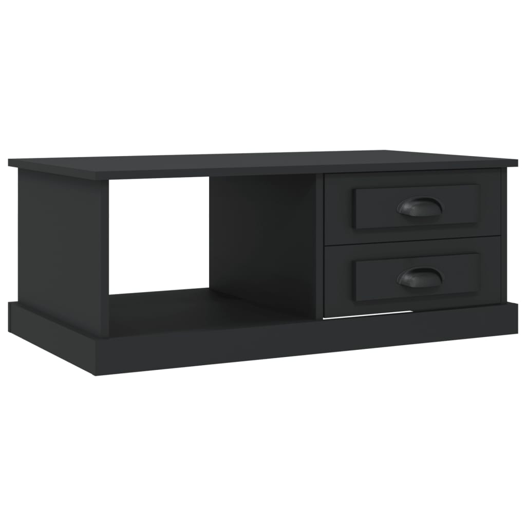 Tavolino da Salotto Nero 90x50x35 cm in Legno Multistrato - homemem39