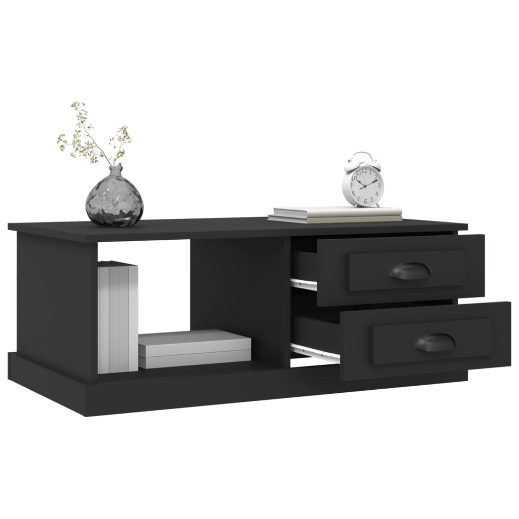 Tavolino da Salotto Nero 90x50x35 cm in Legno Multistrato - homemem39