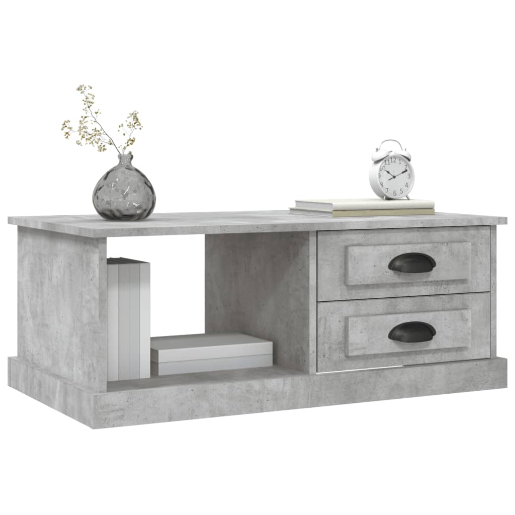 Tavolino Salotto Grigio Cemento 90x50x35 cm Legno Multistrato - homemem39