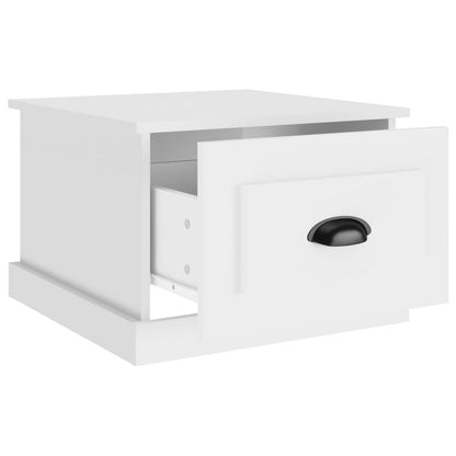 Tavolino da Salotto Bianco 50x50x35 cm in Legno Multistrato - homemem39