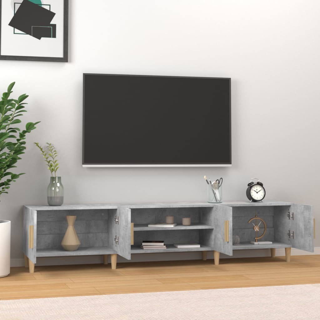 Mobile Porta TV Grigio Cemento 180x31,5x40 cm Legno Multistrato - homemem39