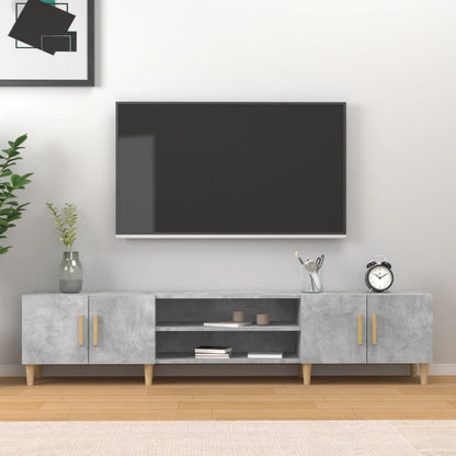 Mobile Porta TV Grigio Cemento 180x31,5x40 cm Legno Multistrato - homemem39