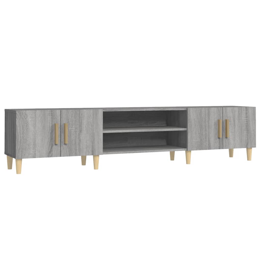 Mobile TV Grigio Sonoma 180x31,5x40 cm in Legno Multistrato - homemem39