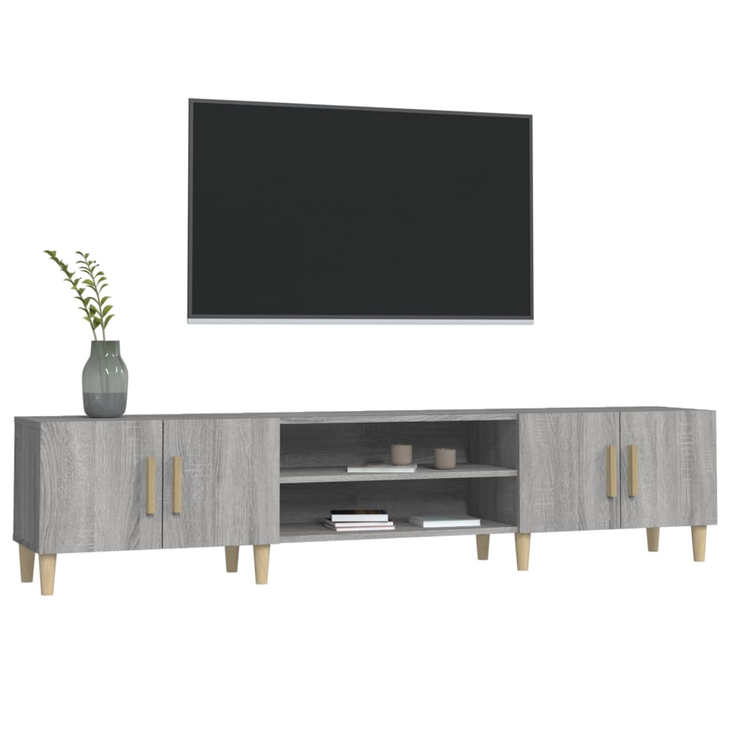 Mobile TV Grigio Sonoma 180x31,5x40 cm in Legno Multistrato - homemem39