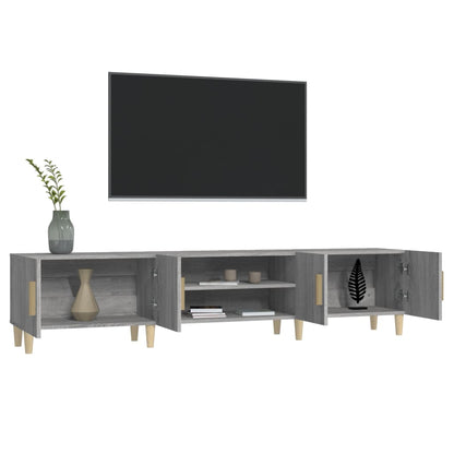 Mobile TV Grigio Sonoma 180x31,5x40 cm in Legno Multistrato - homemem39