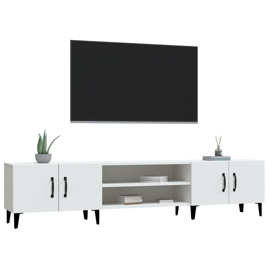 Mobile Porta TV Bianco 180x31,5x40 cm in Legno Multistrato - homemem39