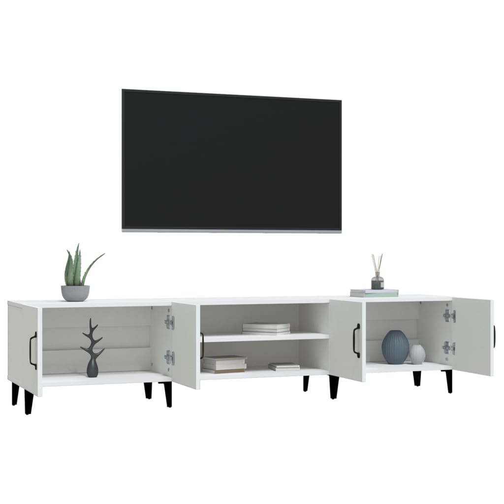 Mobile Porta TV Bianco 180x31,5x40 cm in Legno Multistrato - homemem39