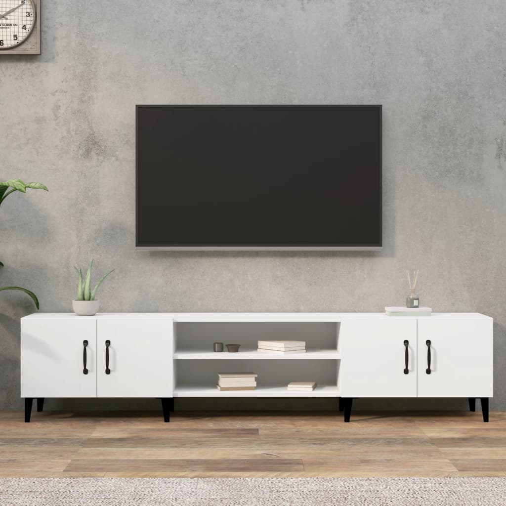 Mobile Porta TV Bianco 180x31,5x40 cm in Legno Multistrato - homemem39