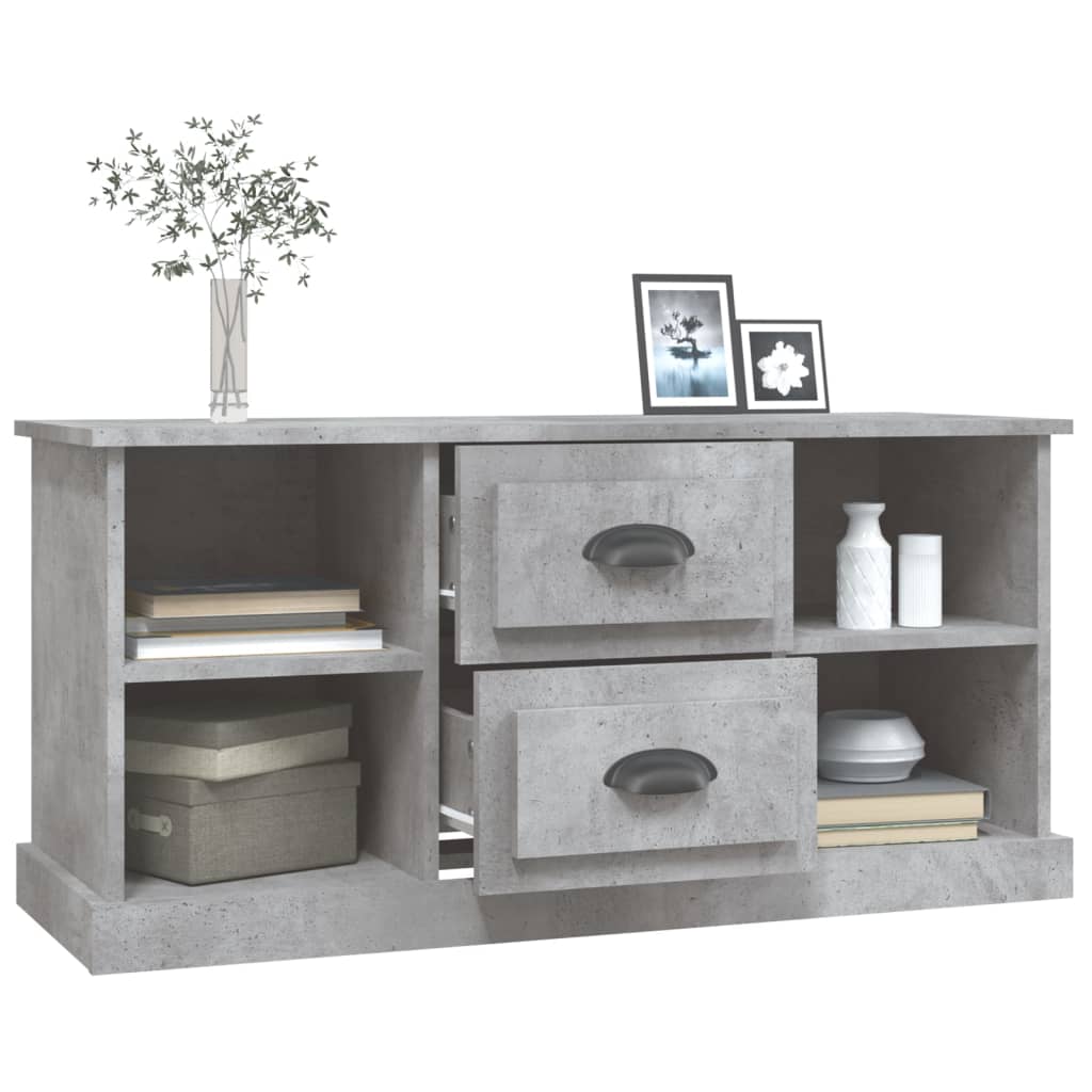 Mobile Porta TV Grigio Cemento 99,5x35,5x48cm Legno Multistrato - homemem39