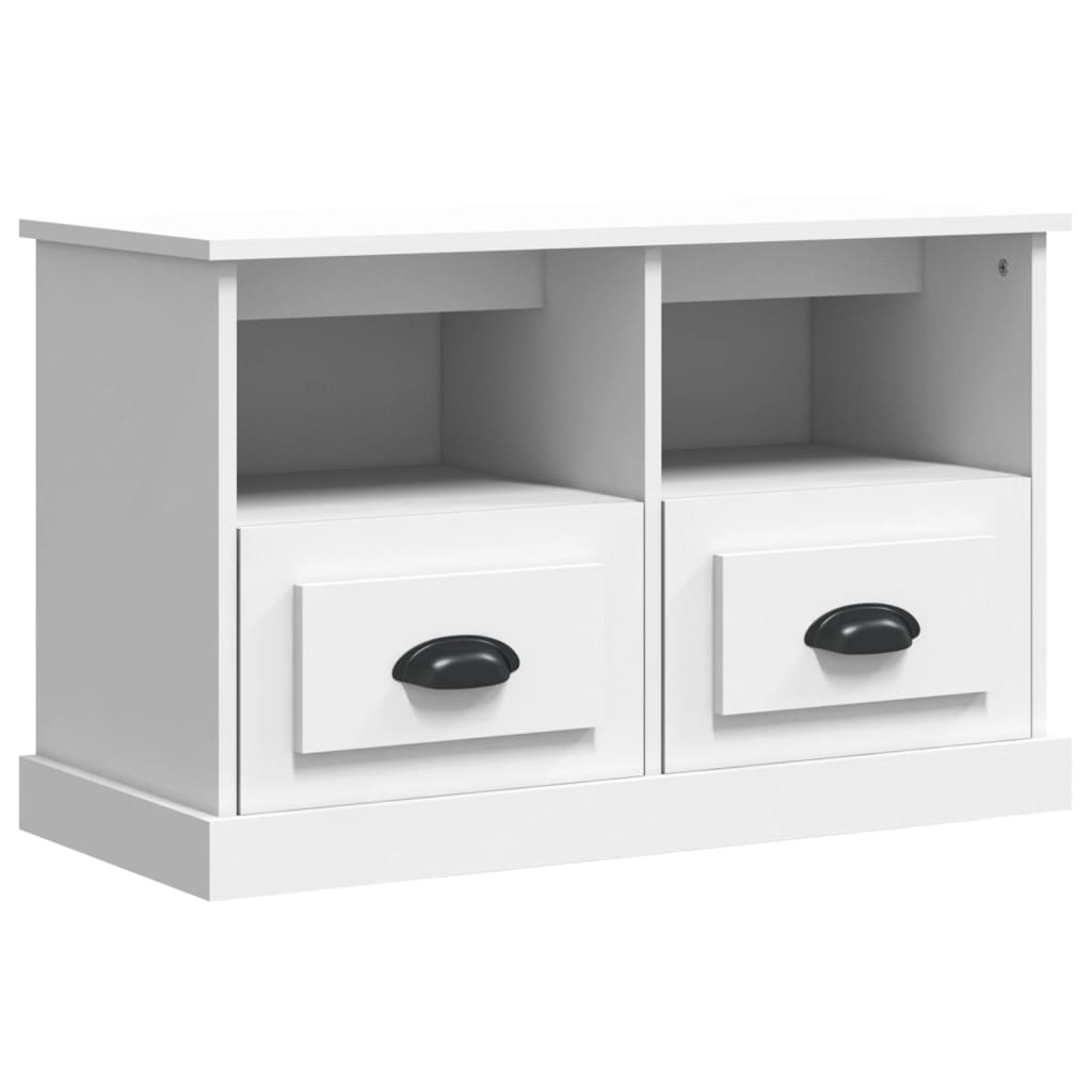 Mobile Porta TV Bianco 80x35x50 cm in Legno Multistrato - homemem39