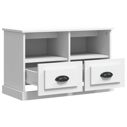 Mobile Porta TV Bianco 80x35x50 cm in Legno Multistrato - homemem39