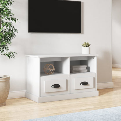 Mobile Porta TV Bianco 80x35x50 cm in Legno Multistrato - homemem39