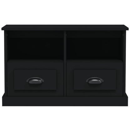 Mobile Porta TV Nero 80x35x50 cm in Legno Multistrato - homemem39