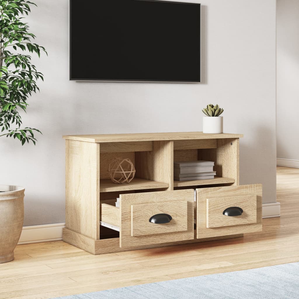 Mobile Porta TV Rovere Sonoma 80x35x50 cm in Legno Multistrato - homemem39