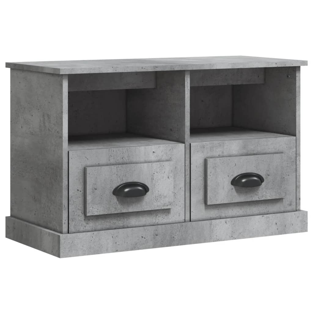 Mobile Porta TV Grigio Cemento 80x35x50 cm in Legno Multistrato - homemem39