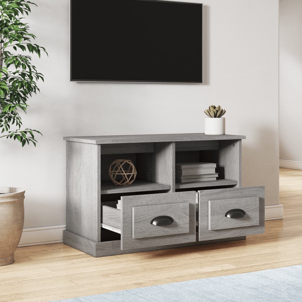 Mobile Porta TV Grigio Sonoma 80x35x50 cm in Legno Multistrato - homemem39