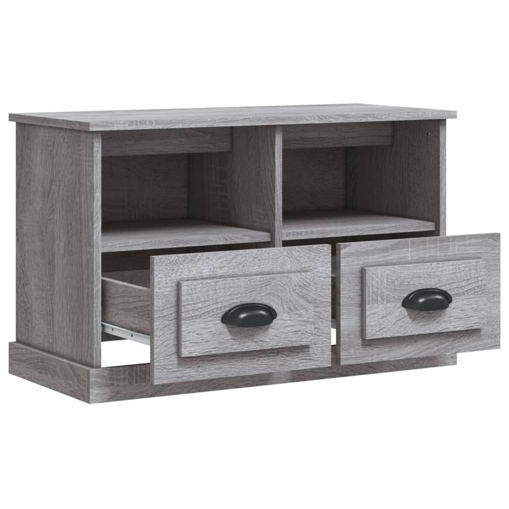 Mobile Porta TV Grigio Sonoma 80x35x50 cm in Legno Multistrato - homemem39