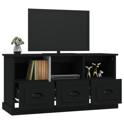 Mobile Porta TV Nero 100x35x50 cm in Legno Multistrato - homemem39