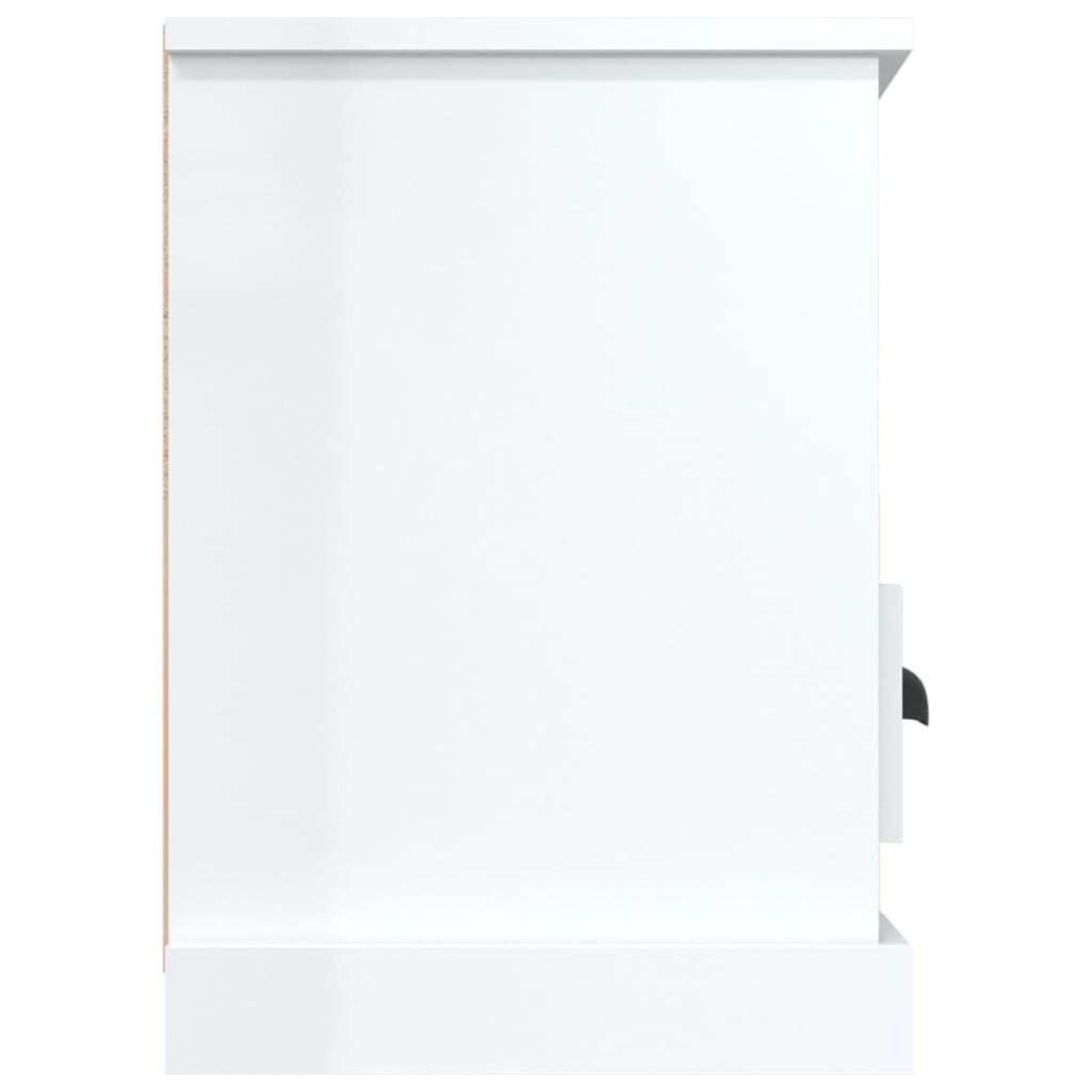 Mobile Porta TV Bianco Lucido 100x35x50 cm in Legno Multistrato - homemem39