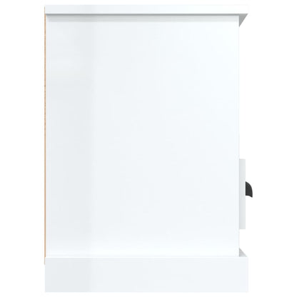 Mobile Porta TV Bianco Lucido 100x35x50 cm in Legno Multistrato - homemem39