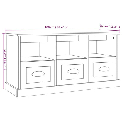 Mobile per TV Rovere Sonoma 100x35x50 cm in Legno Multistrato - homemem39