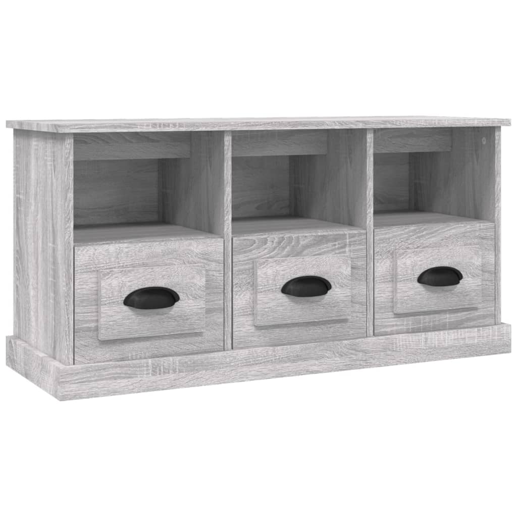 Mobile Porta TV Grigio Sonoma 100x35x50 cm in Legno Multistrato - homemem39