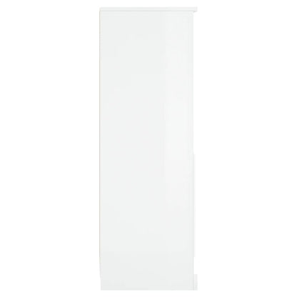 Credenza Bianco Lucido 36x35,5x103,5 cm in Legno Multistrato - homemem39