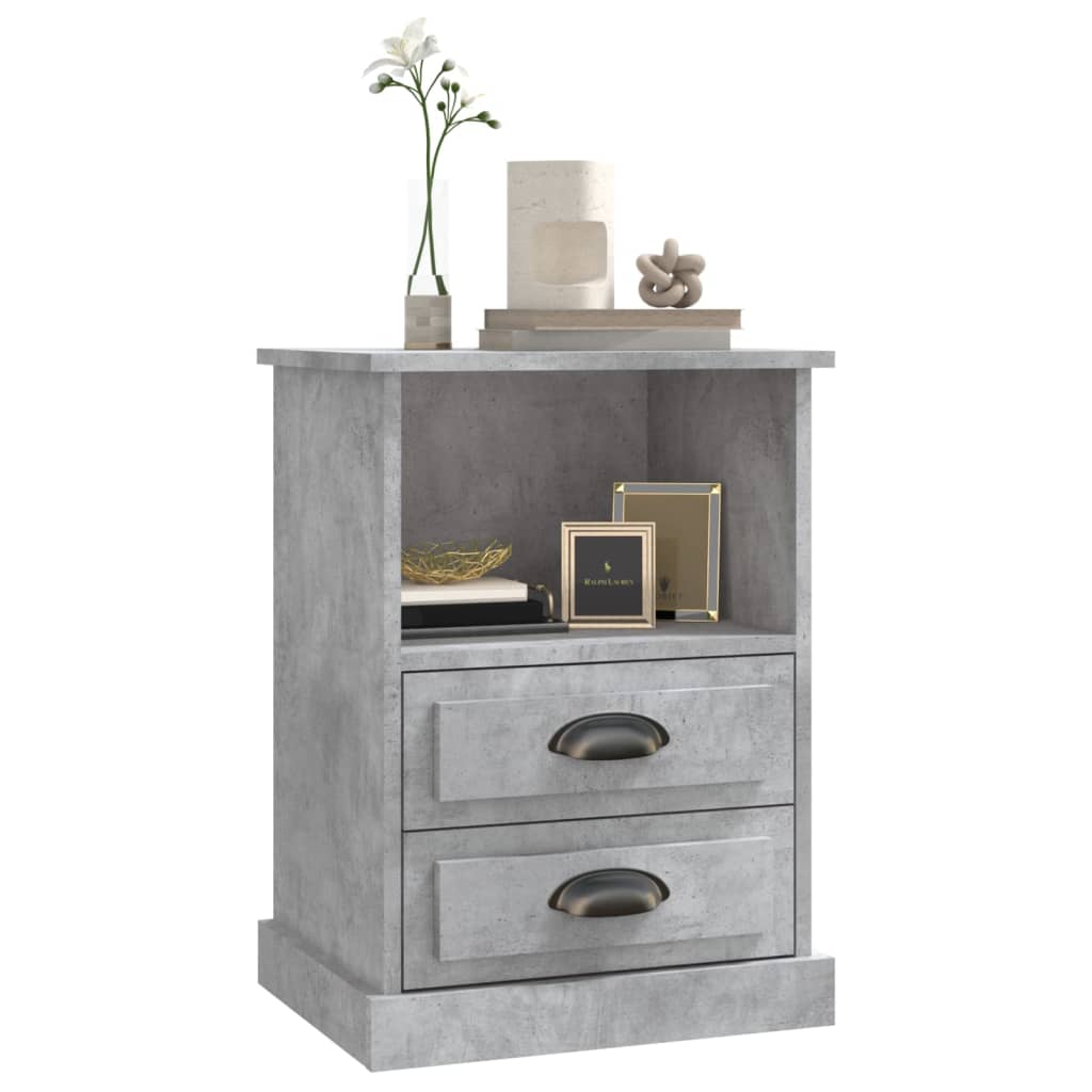 Comodini 2 pz Grigio Cemento 43x36x60 cm - homemem39