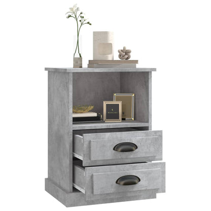 Comodini 2 pz Grigio Cemento 43x36x60 cm - homemem39