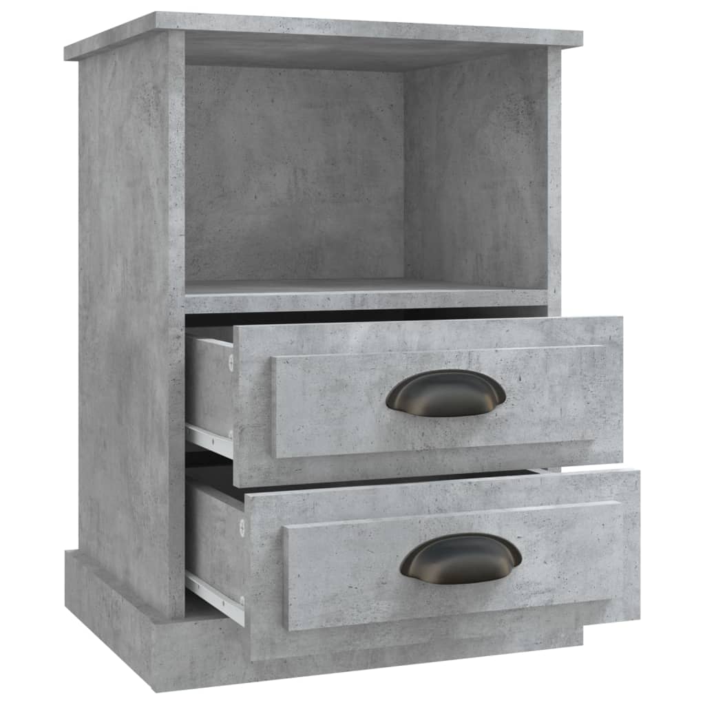 Comodini 2 pz Grigio Cemento 43x36x60 cm - homemem39