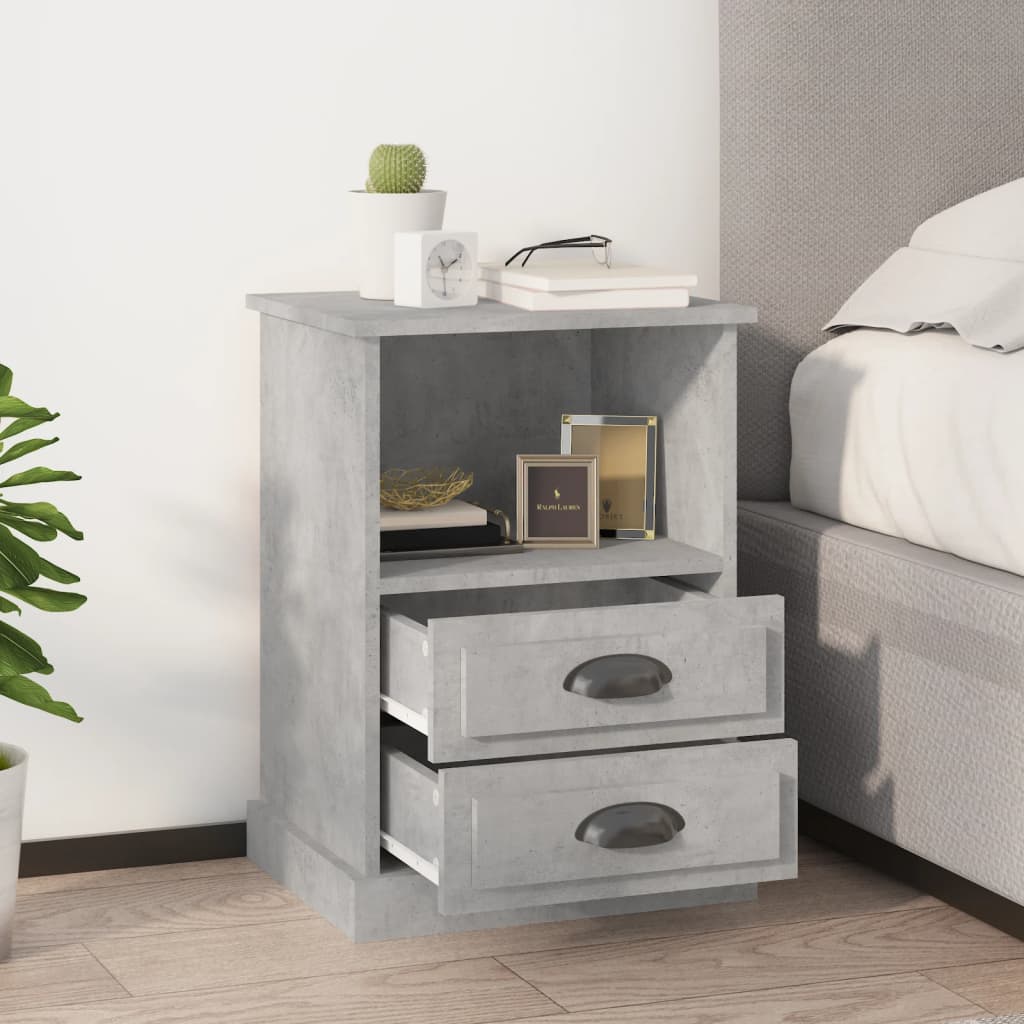 Comodini 2 pz Grigio Cemento 43x36x60 cm - homemem39